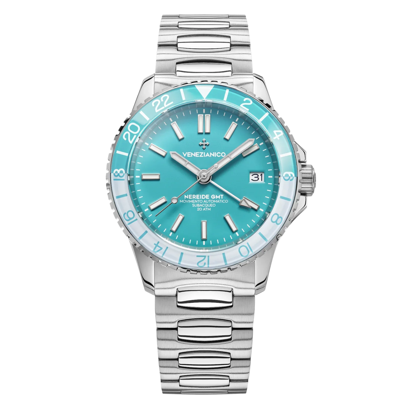 Men's Swiss Watch Digital Edition-Venezianico Automatic Watch Nereide GMT Cielo 3521505C