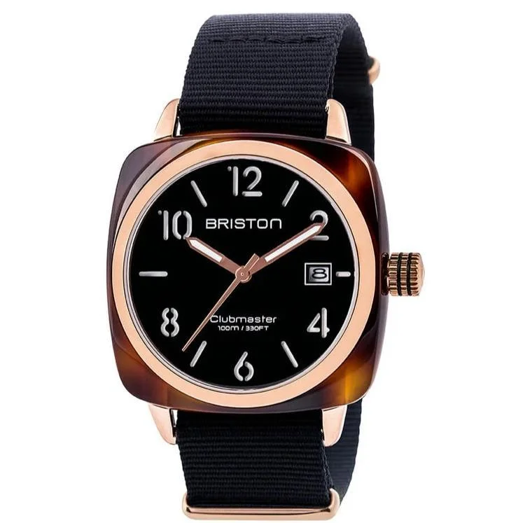 Men's Winter Design Men's Watches-Briston Black Clubmaster Classic Watch 13240.PRA.T.1.NB