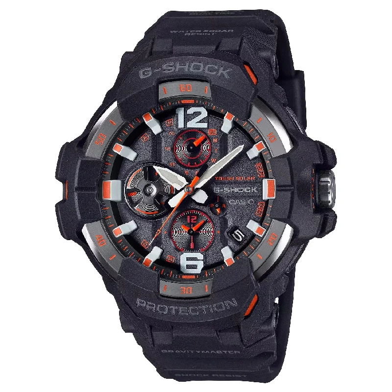 Men's Formal Event Design Sports Watches-Orologio G-Shock GR-B300-1A4ER Gravity Master nero e rosso