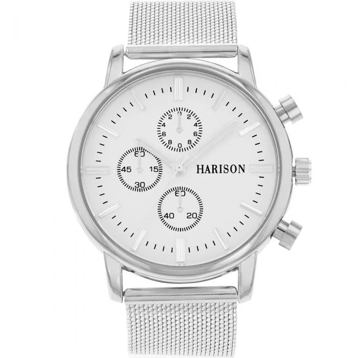 Men's Engraved Design Digital Watches-Harison Watch   *Imitation Sub Dials*