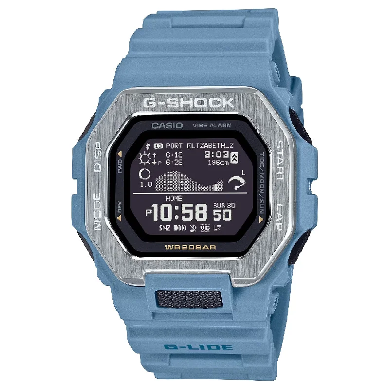 Men's Eco-Drive Style Men's Sports Watches-Orologio da surf G-Shock G-Lide GBX-100-2AER azzurro Men's Eco-Drive Style Men's Sports Watches-Orologio da surf G-Shock G-Lide GBX-100-2AER azzurro