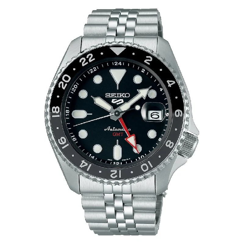 Men's Heart Rate Monitoring Sports Watches-Orologio Seiko 5 sports SSK001K1 GMT nero bracciale jubilee Men's Heart Rate Monitoring Sports Watches-Orologio Seiko 5 sports SSK001K1 GMT nero bracciale jubilee