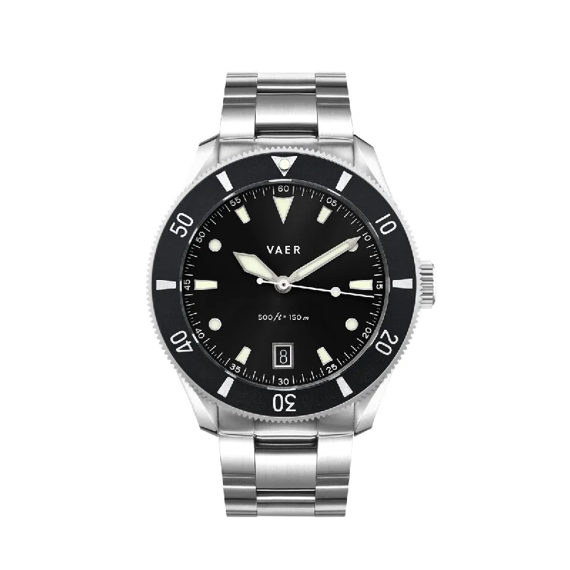 Men's Dive Watches with Enhanced Water Resistance -DS2 Meridian Black - Quartz 39mm