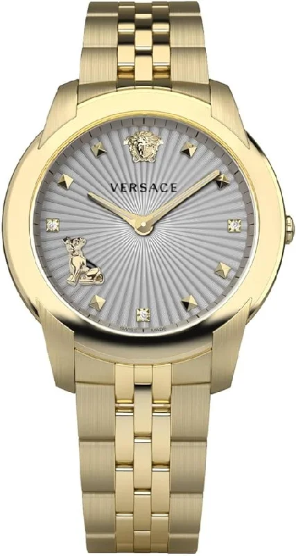 Men's Swiss Watch Warranty-Versace Ladies Watch Audrey Gold Diamond Bracelet VELR01019