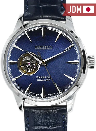 Men's Customized Style Dress Watches-Presage Cocktail Time "Blue Moon Open-Heart" Ref. SARY155