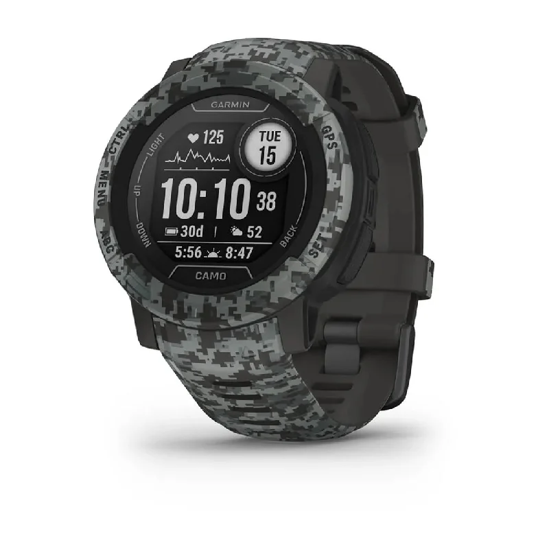 Men's Kinetic Design Sports Watches-Orologio Garmin Instinct 2 camo graphite 010-02626-03