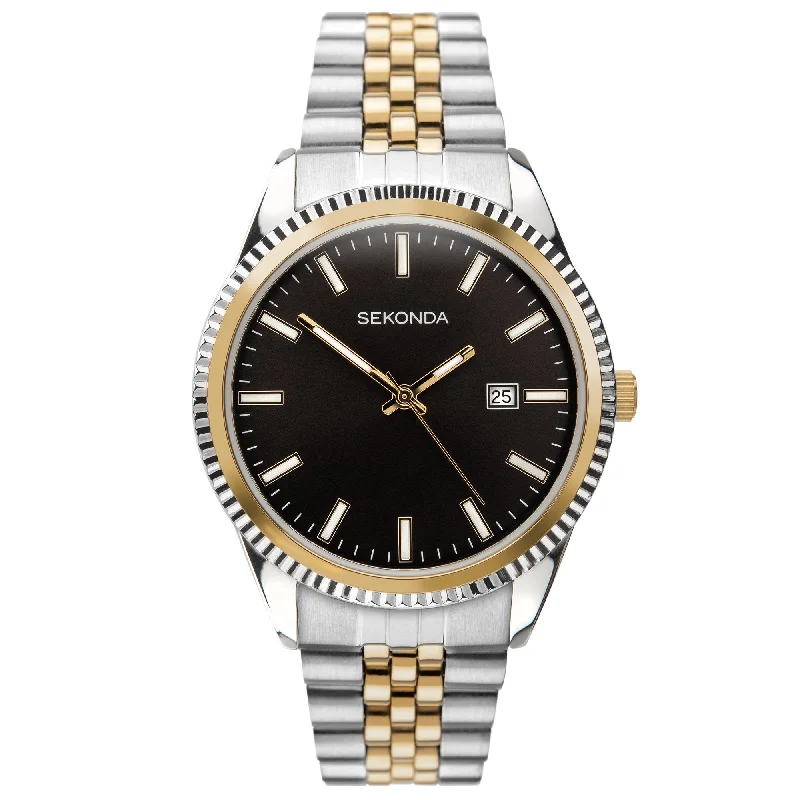 Men's Retro Design Dress Watches-Sekonda 1836 Men's Two Tone Watch