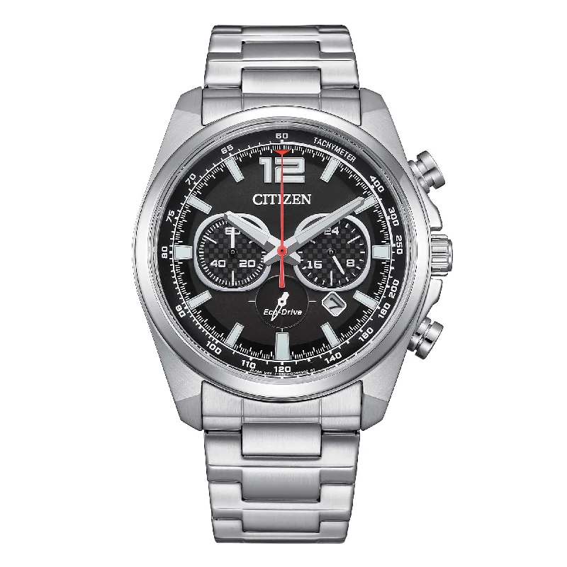 Men's Handmade Style Men's Sports Watches-Orologio Citizen Racing in acciaio quadrante nero CA4640-50E