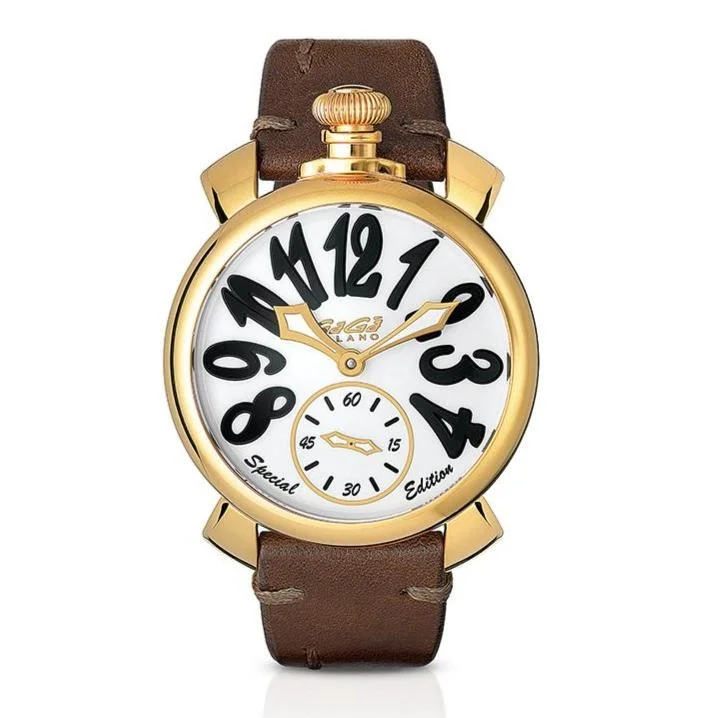 Men's Swiss Casual Wear Edition-GaGà Milano Watch Manuale 48MM Special Edition Gold PVD