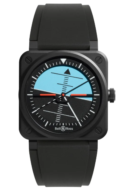 Men's Modern Style Dress Watches-Bell & Ross BR03-92 Horizon Limited Edition BR03A-HRZ-CE/SRB