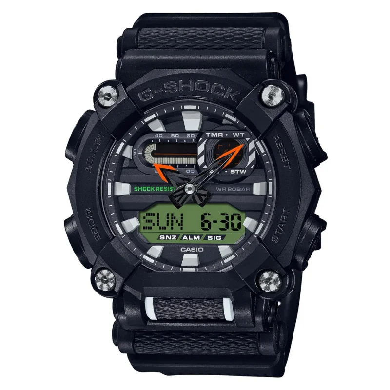 Men's Thick Case Digital Watches-Casio G-Shock Watch Heavy Duty Black GA-900E-1A3DR