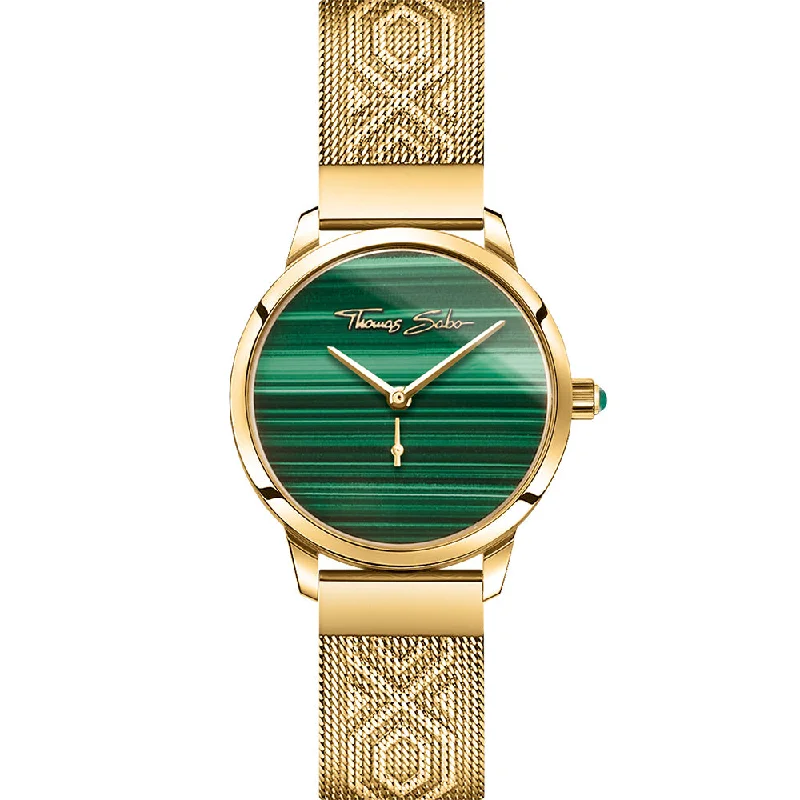 Men's Personalized Style Men's Digital Watches-Thomas Sabo Garden Spirit Malachite Womens Watch