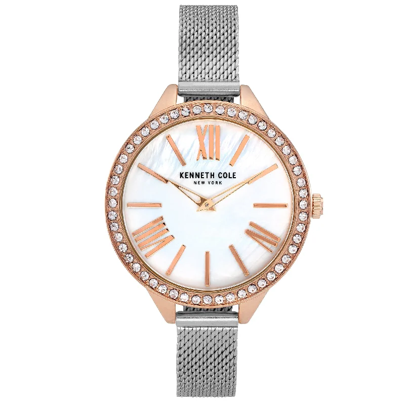 Men's Ultra-Thin Watches-Kenneth Cole Ladies White Watch KC50939003