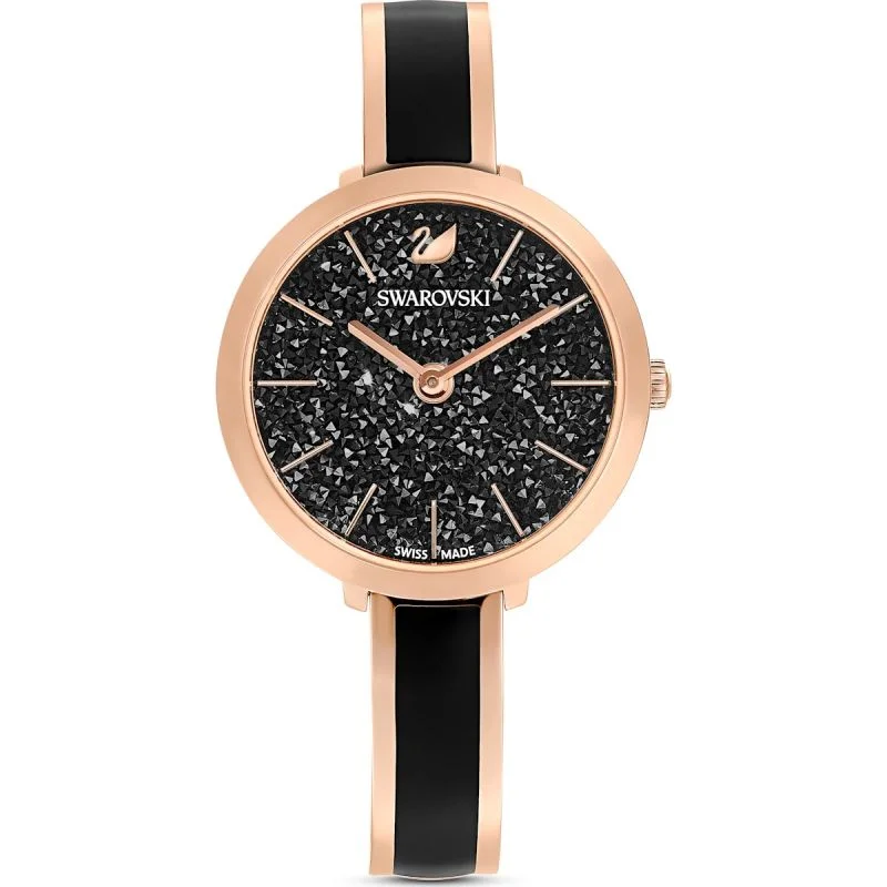 Men's Swiss Watch Personalized-Swarovski Watch Crystalline Delight Black 5580530