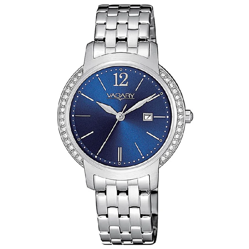 Women's Luxury Design Mechanical Watches-Orologio Vagary by Citizen da donna IU2-014-71 blu soleil