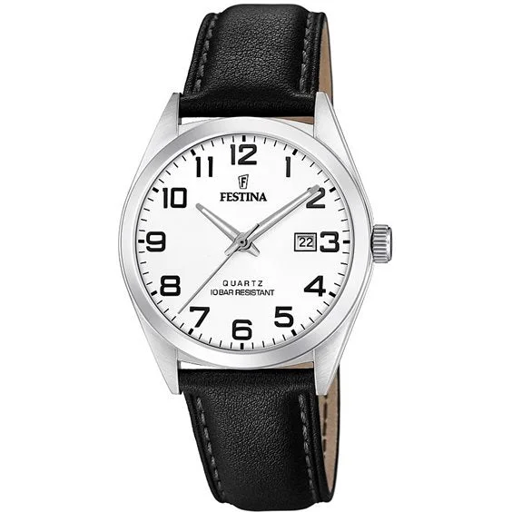 Men's Spring Style Men's Watches-Festina Classics Men's White Watch F20446/1