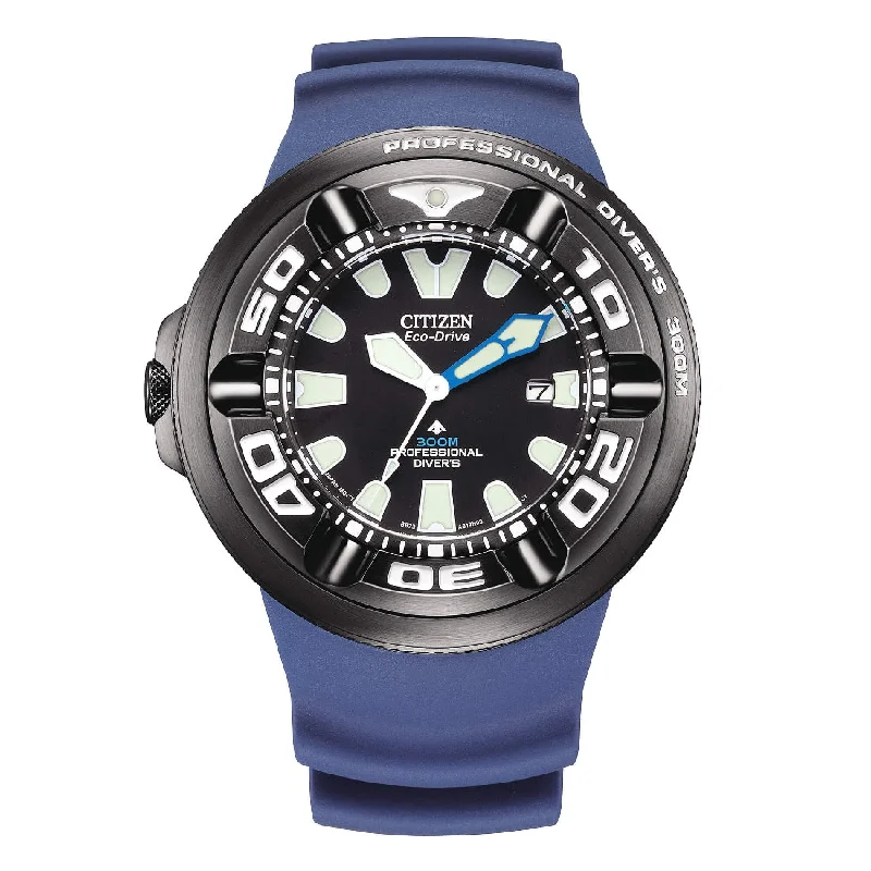 Men's Party Wear Design Sports Watches-Orologio Citizen BJ8055-04E Promaster Ecozilla 300mt nero e blu