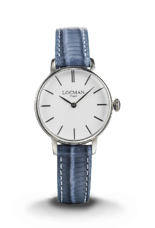 Women's Fashionable Style Women's Mechanical Watches-Locman 1960 donna bianco pelle azzurra 0253A08A-00WHNKPS Women's Fashionable Style Women's Mechanical Watches-Locman 1960 donna bianco pelle azzurra 0253A08A-00WHNKPS