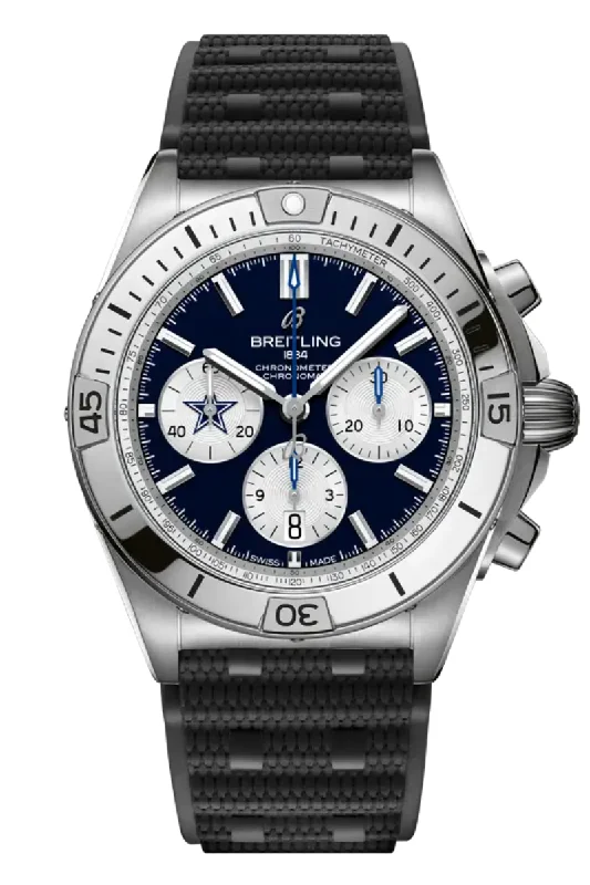 Men's Party Wear Style Dress Watches-Breitling Chronomat B01 42 Dallas Cowboys NFL Edition AB01342B1C1S1