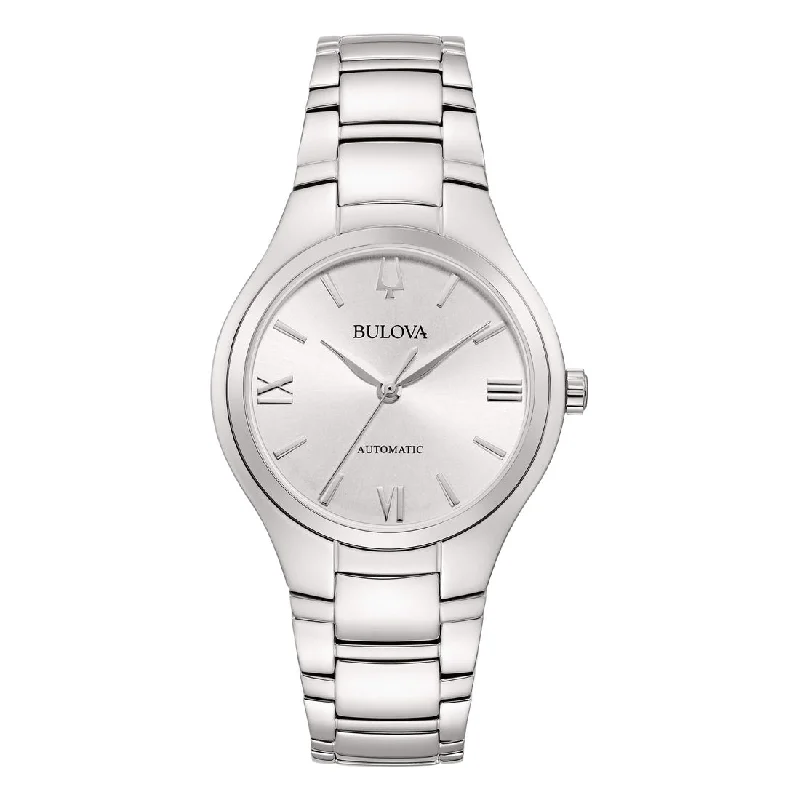 Women's Everyday Wear Design Mechanical Watches-Orologio Bulova 96L318 Sutton Lady automatico quadrante silver Women's Everyday Wear Design Mechanical Watches-Orologio Bulova 96L318 Sutton Lady automatico quadrante silver