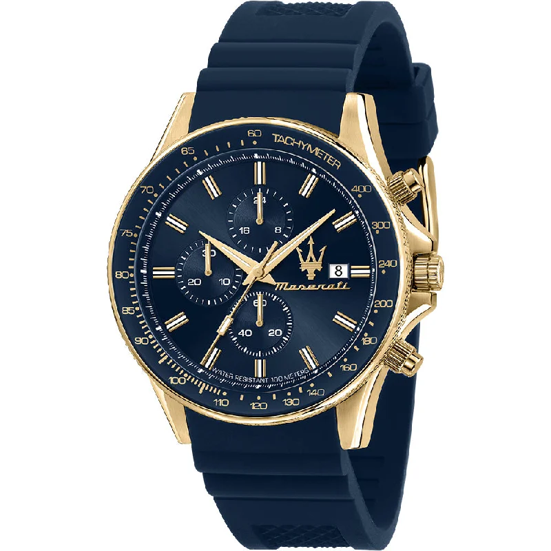 Men's Quartz Movement Design Sports Watches-Maserati R8871640004 Sfida Chronograph
