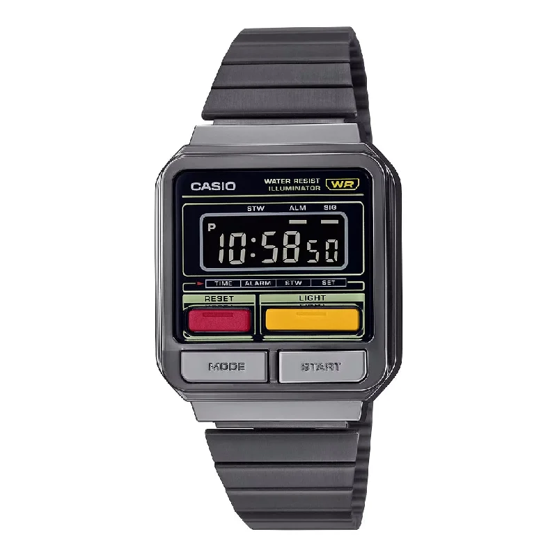 Women's Anniversary Design Mechanical Watches-Orologio Casio Vintage A120WEGG-1BEF acciaio brunito nero Women's Anniversary Design Mechanical Watches-Orologio Casio Vintage A120WEGG-1BEF acciaio brunito nero