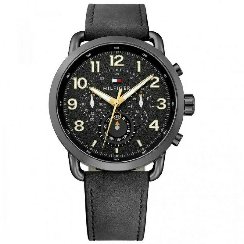 Men's High-End Dress Watches-Tommy Hilfiger 1791426 Men's Black Chronograph Watch