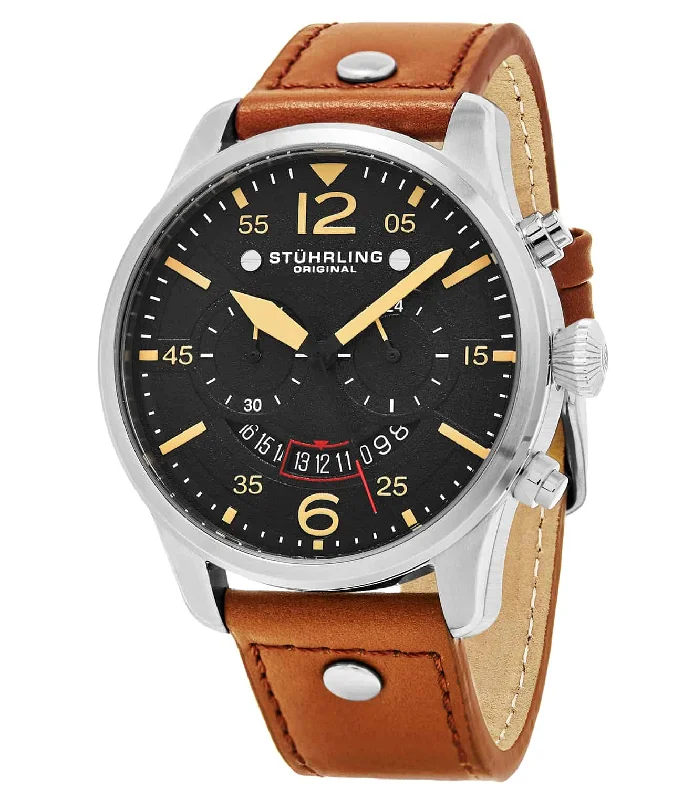 Men's Durable Field Watches-Anhedral 473 Quartz 44mm Aviator