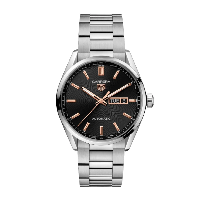Men's Swiss Watch Casual Wear Edition-Tag Heuer Carrera Men's Black and Gold Day-Date Watch WBN2013.BA0640