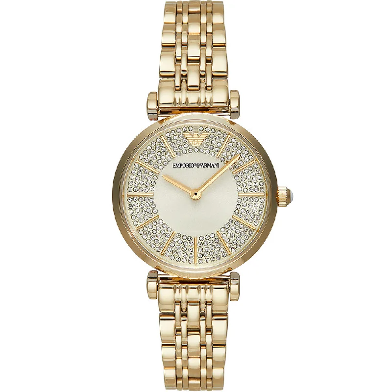 Women's Luxury Brand Dress Watches-Emporio Armani AR11608 Gianni T-Bar