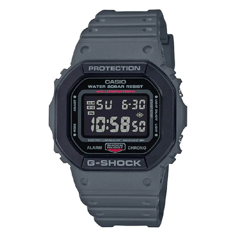 Men's Cushion Case Digital Watches-Casio G-Shock Men's Watch Matte Grey DW-5610SU-DR