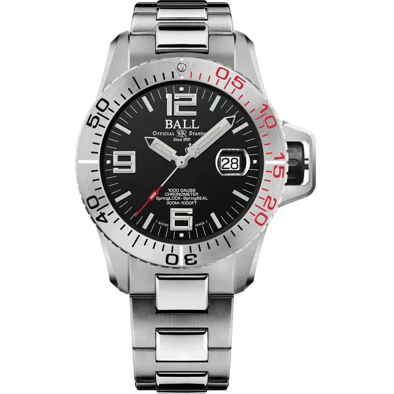 Men's Swiss Occasional Edition-Ball Men's Watch EOD Black Silver DM3200A-S1C-BK