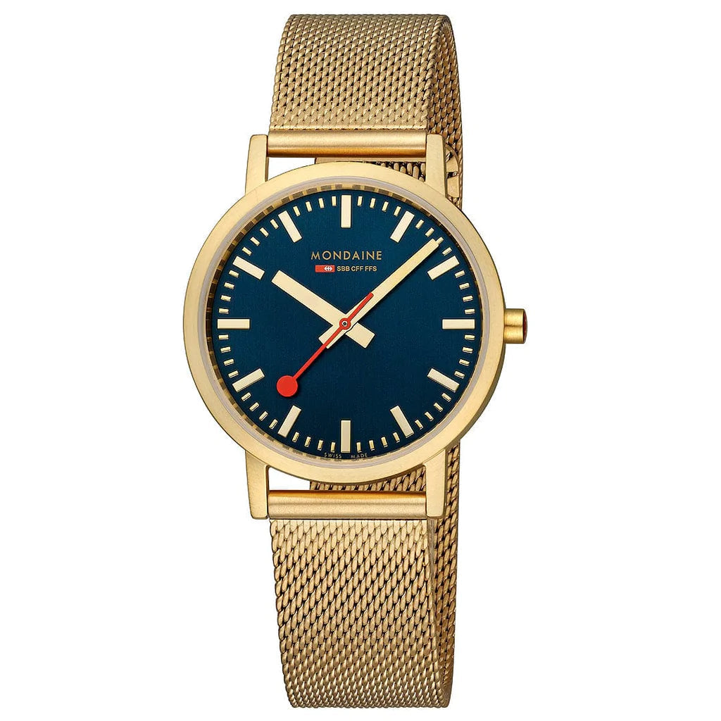 Men's Solar Powered Style Men's Watches-Mondaine Classic Unisex Gold Watch A660.30314.40SBM