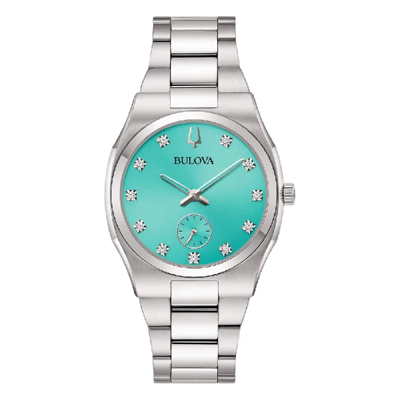Women's International Brand Style Mechanical Watches-Orologio Bulova donna 96P243 Surveyor turchese piccoli secondi Women's International Brand Style Mechanical Watches-Orologio Bulova donna 96P243 Surveyor turchese piccoli secondi