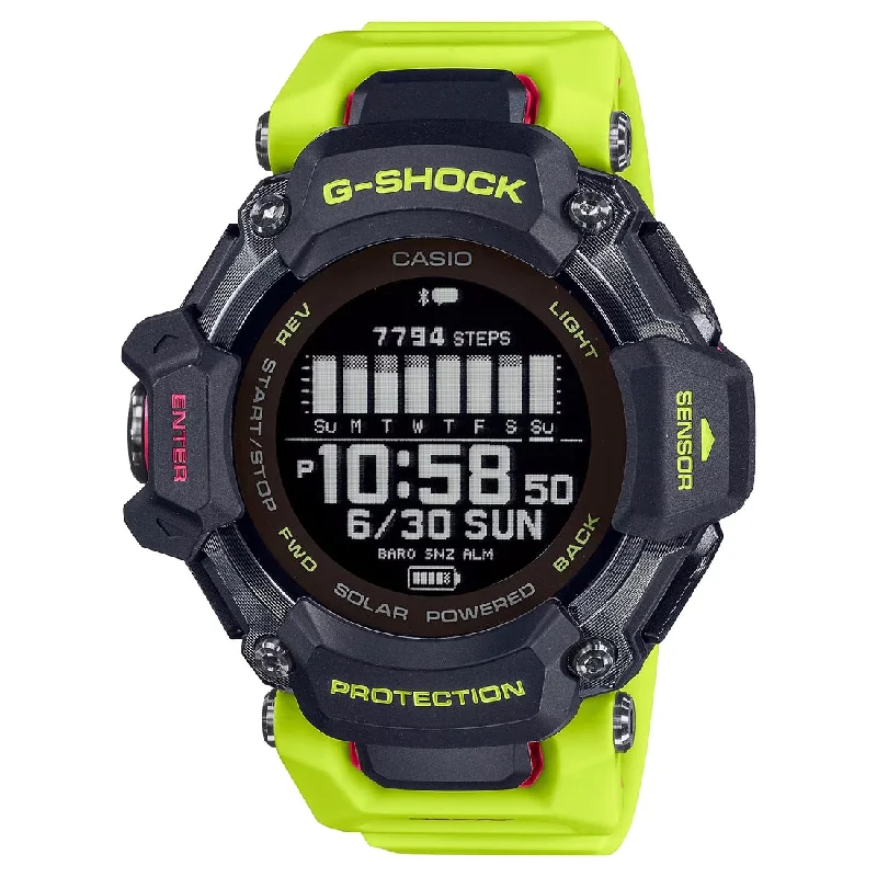Men's Kinetic Sports Watches-Orologio G-Shock con GPS GBD-H2000-1A9ER nero e fluo