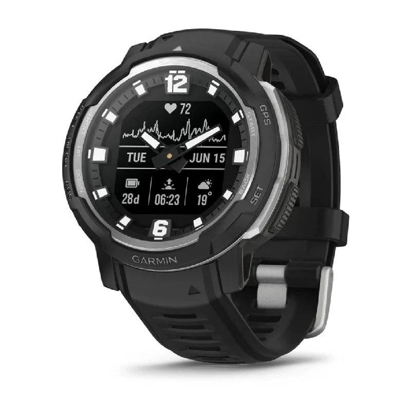Men's Handmade Style Sports Watches-Orologio Garmin Instinct Crossover standard nero 010-02730-03 Men's Handmade Style Sports Watches-Orologio Garmin Instinct Crossover standard nero 010-02730-03
