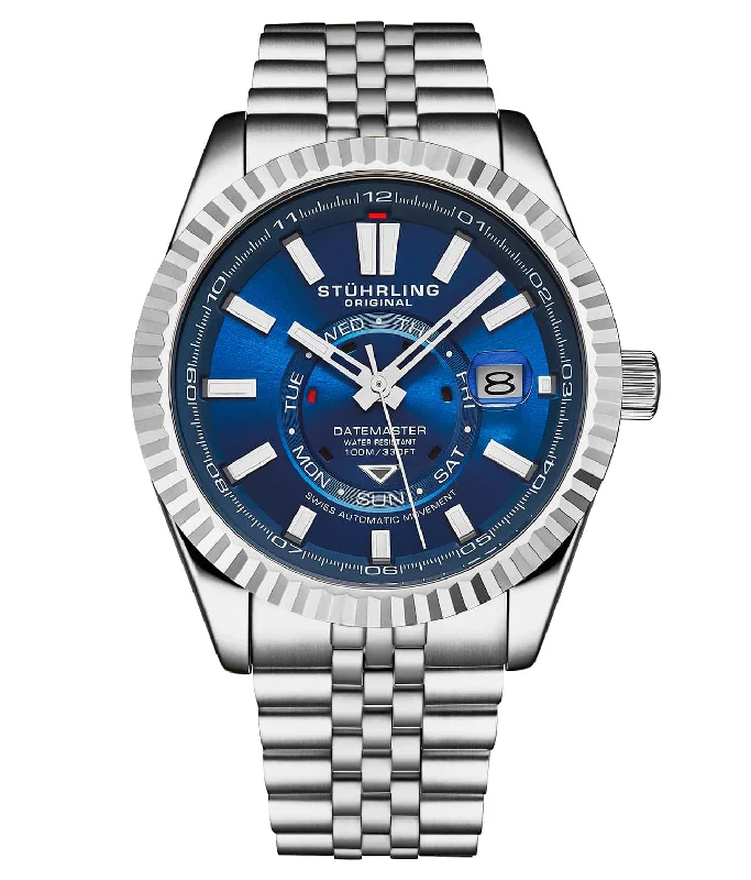 Blue Dial / Silver Strap / Silver Bezel