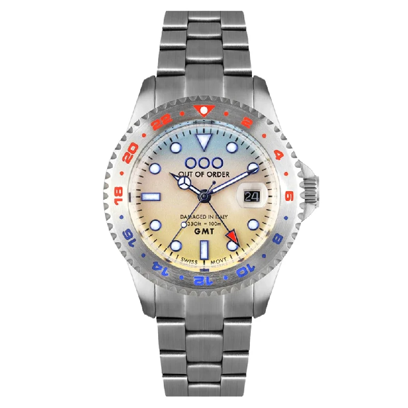 Men's Night Out Style Dress Watches-Out Of Order Men's Multi-Color GMT Paris Watch OOO.001-19.PA