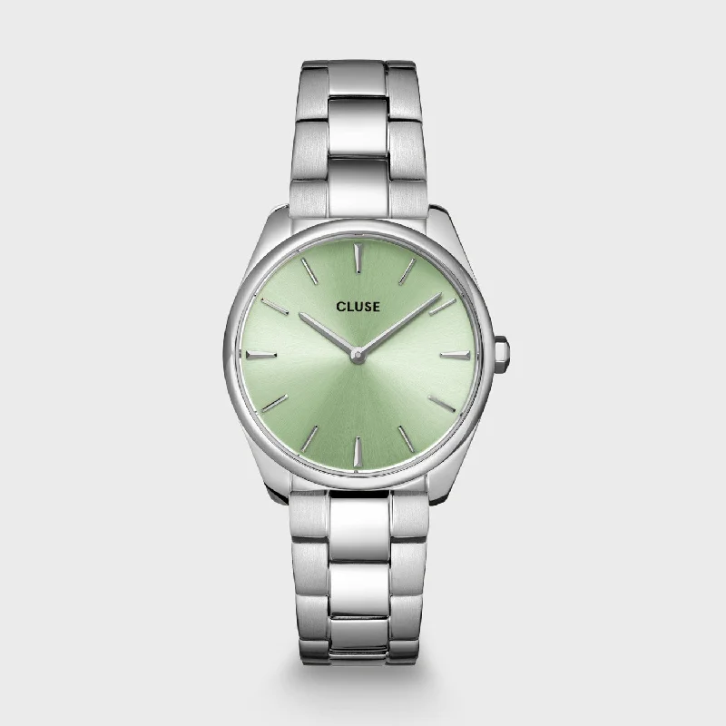 Women's European Made Design Mechanical Watches-Féroce Petite Watch Steel Green, Silver Colour Women's European Made Design Mechanical Watches-Féroce Petite Watch Steel Green, Silver Colour