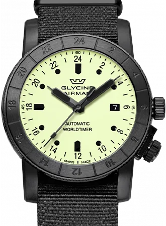 Men's 2-Year Warranty Field Watches-Airman 42 Lume Dial Purist Ref. GL0142