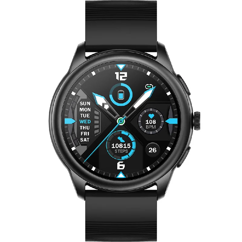 Mens Designer Style Smart Watches-Active Pro Call+ Connect Smart Watch Box Set with 3 Band Options Black