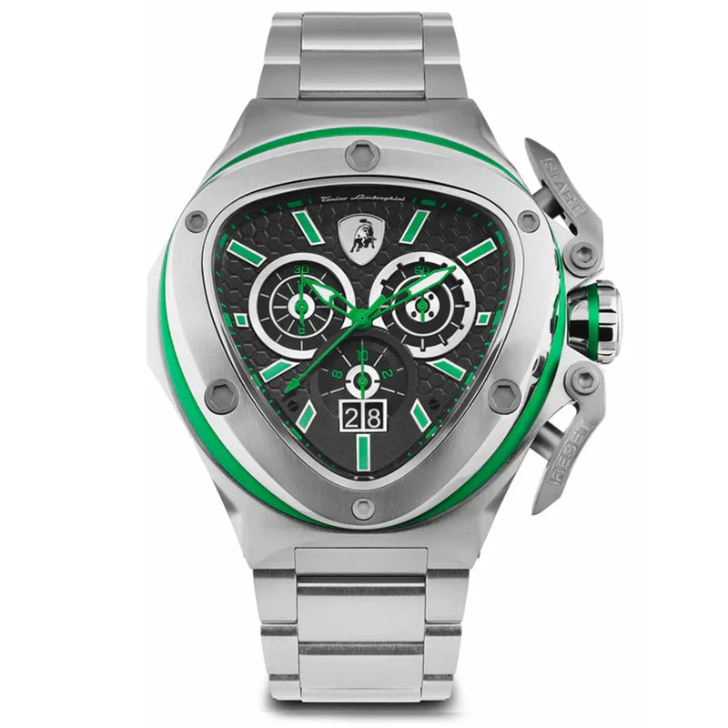 Men's Swiss Watch Comparison-Tonino Lamborghini Spyder X SS Chronograph Date Steel Green T9XF-SS-B Men's Swiss Watch Comparison-Tonino Lamborghini Spyder X SS Chronograph Date Steel Green T9XF-SS-B