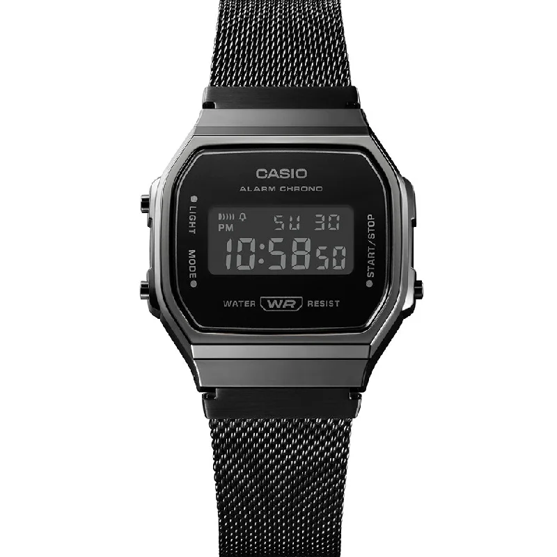 Mens Analog Style Smart Watches-Casio A168WEMB-1B A168 One Tone Digital Watch