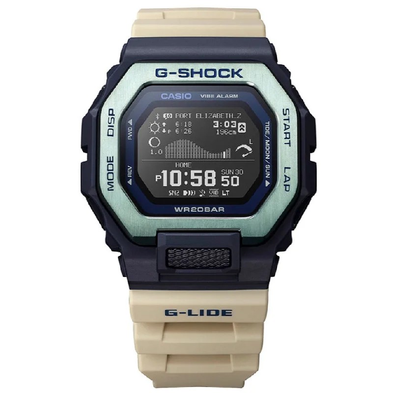 Unisex Retro Design Watches-Casio G-Shock Surf Story Men's Watch GBX-100TT-2ER