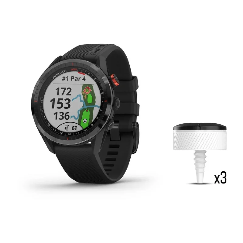 Women's Rectangular Case Style Mechanical Watches-Orologio Garmin per il golf Approach S62 Bundle nero 010-02200-02