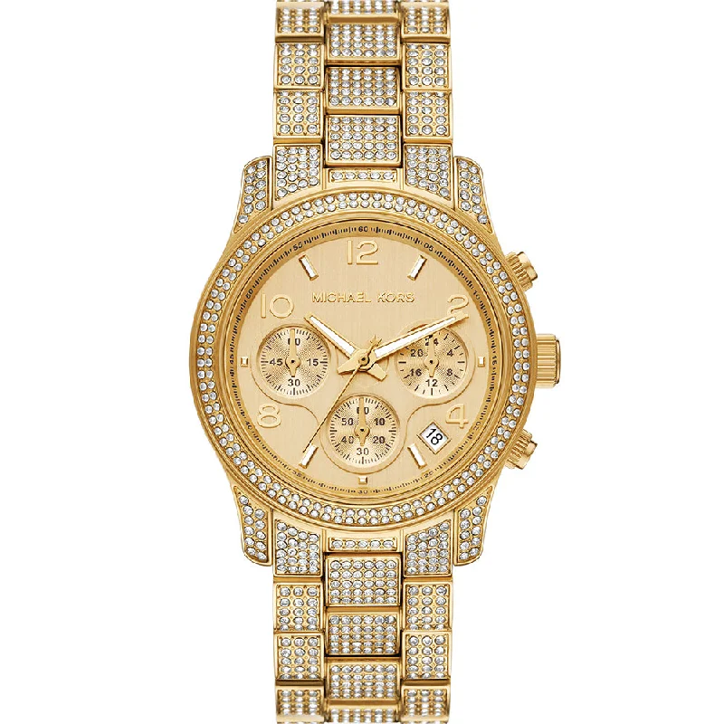 Men's Oval Case Design Sports Watches-Michael Kors Runway MK7435 Chronograph