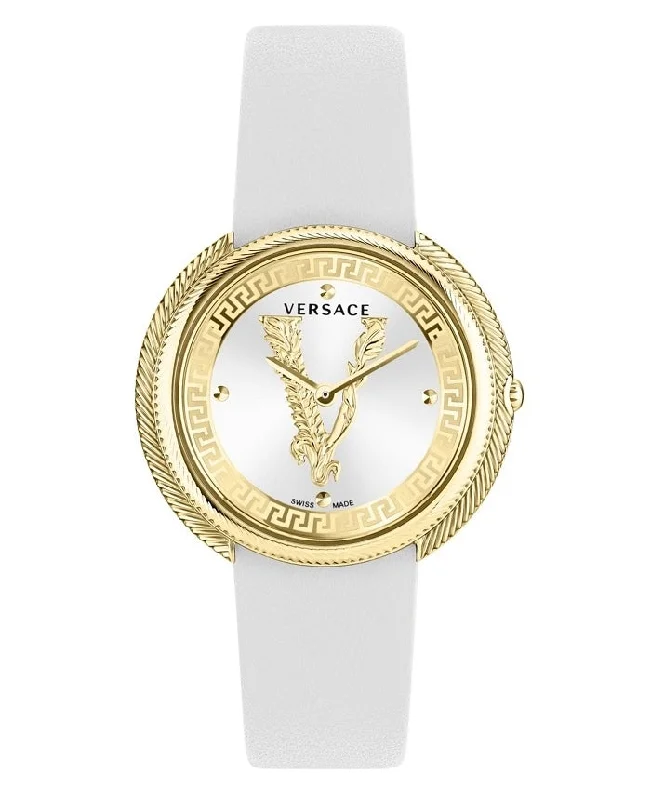 Men's Swiss Made Edition-Versace Ladies Watch Thea 38mm White Gold VE2CA0223