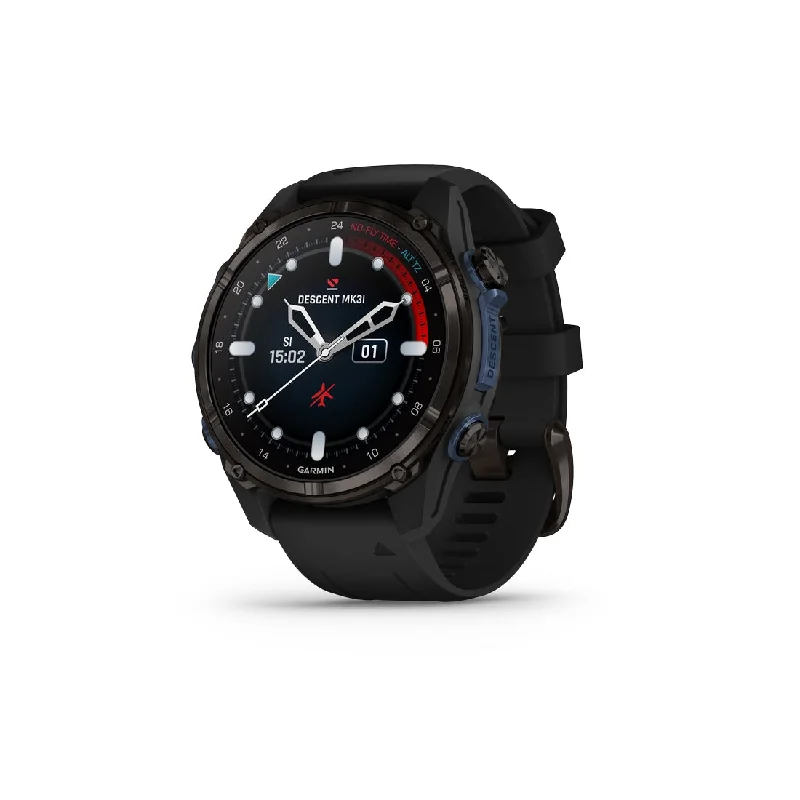 Men's Square Case Design Sports Watches-Orologio Garmin Descent MK3i 43mm silicone black 010-02753-11