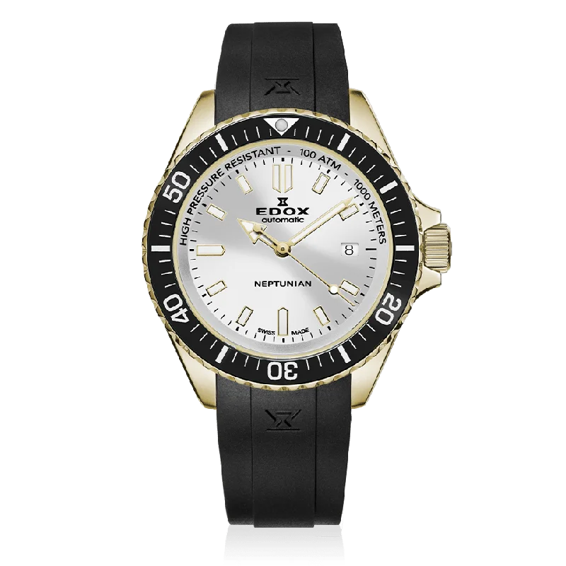 Men's Swiss High-End Edition-Edox Neptunian Automatic Men's Gold Watch 80120-37JCA-AID Men's Swiss High-End Edition-Edox Neptunian Automatic Men's Gold Watch 80120-37JCA-AID