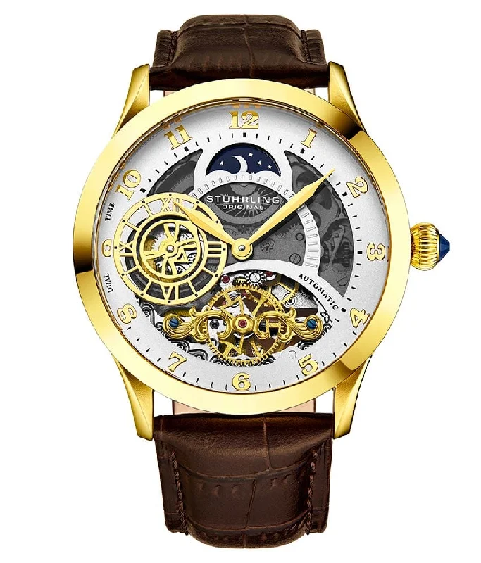 White Dial / Gold Case / Brown Leather Strap Gold Tang Buckle